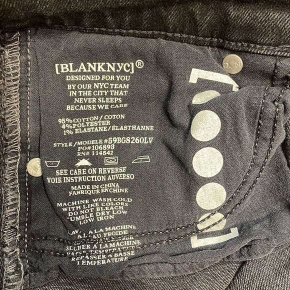 NWT Blank NYC Cutoff Jean Shorts - Washed Black - Picture 8 of 8